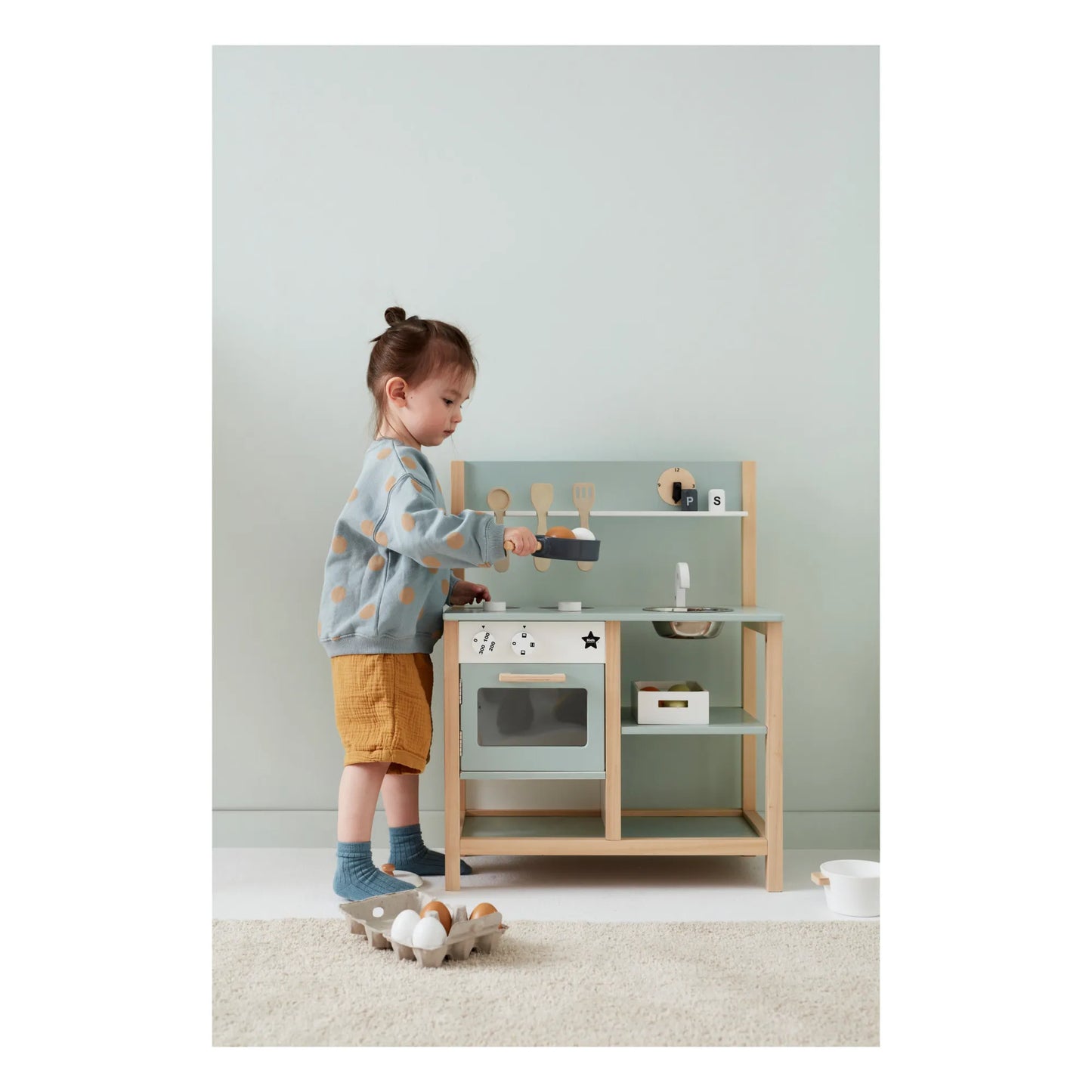 Кујна KID'S HUB - нежно зелена