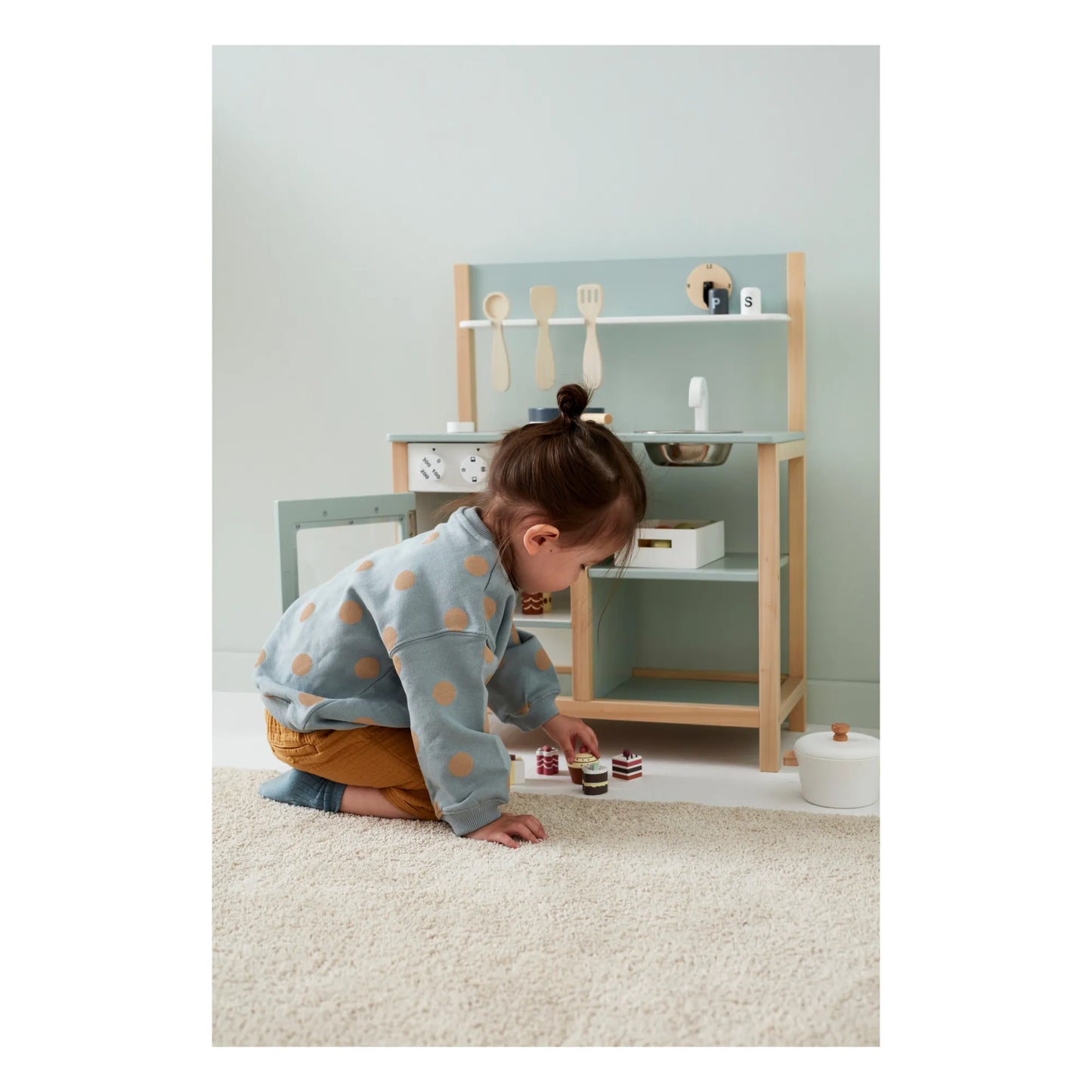 Кујна KID'S HUB - нежно зелена